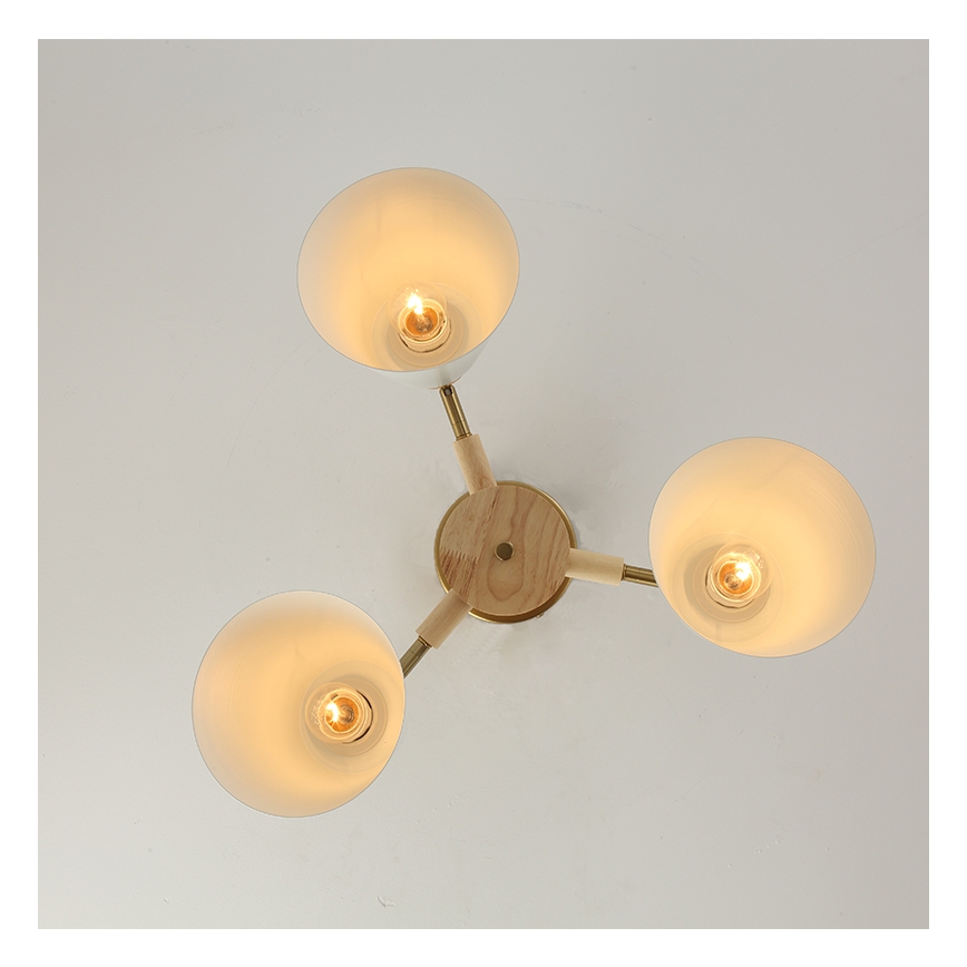 Brilagi - Prisadený luster LUND WOOD 3xE27/40W/230V pr. 50 cm drevo