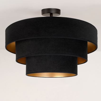 Brilagi - Prisadený luster LUNETA 1xE27/60W/230V pr. 40 cm čierna/zlatá