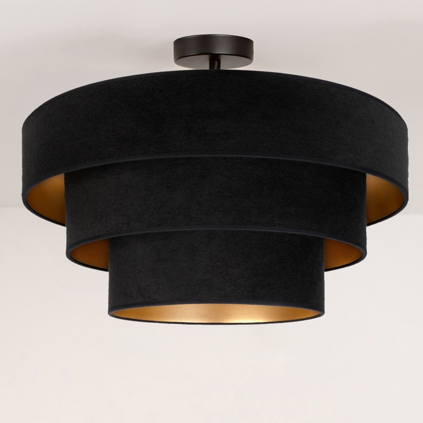 Brilagi - Prisadený luster LUNETA 1xE27/60W/230V pr. 40 cm čierna/zlatá