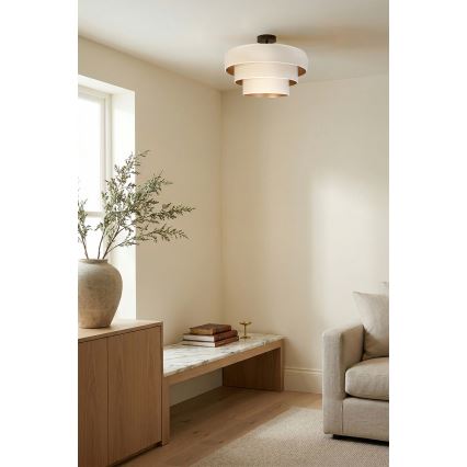 Brilagi - Prisadený luster LUNETA 1xE27/60W/230V, priemer 40 cm, krémová/zlatá