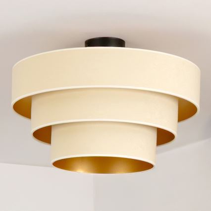 Brilagi - Prisadený luster LUNETA 1xE27/60W/230V, priemer 40 cm, krémová/zlatá