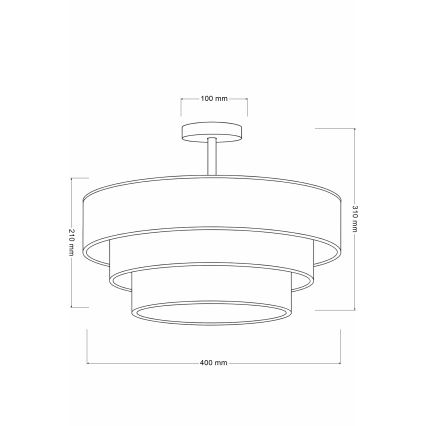 Brilagi - Prisadený luster LUNETA 1xE27/60W/230V, priemer 40 cm, krémová/zlatá
