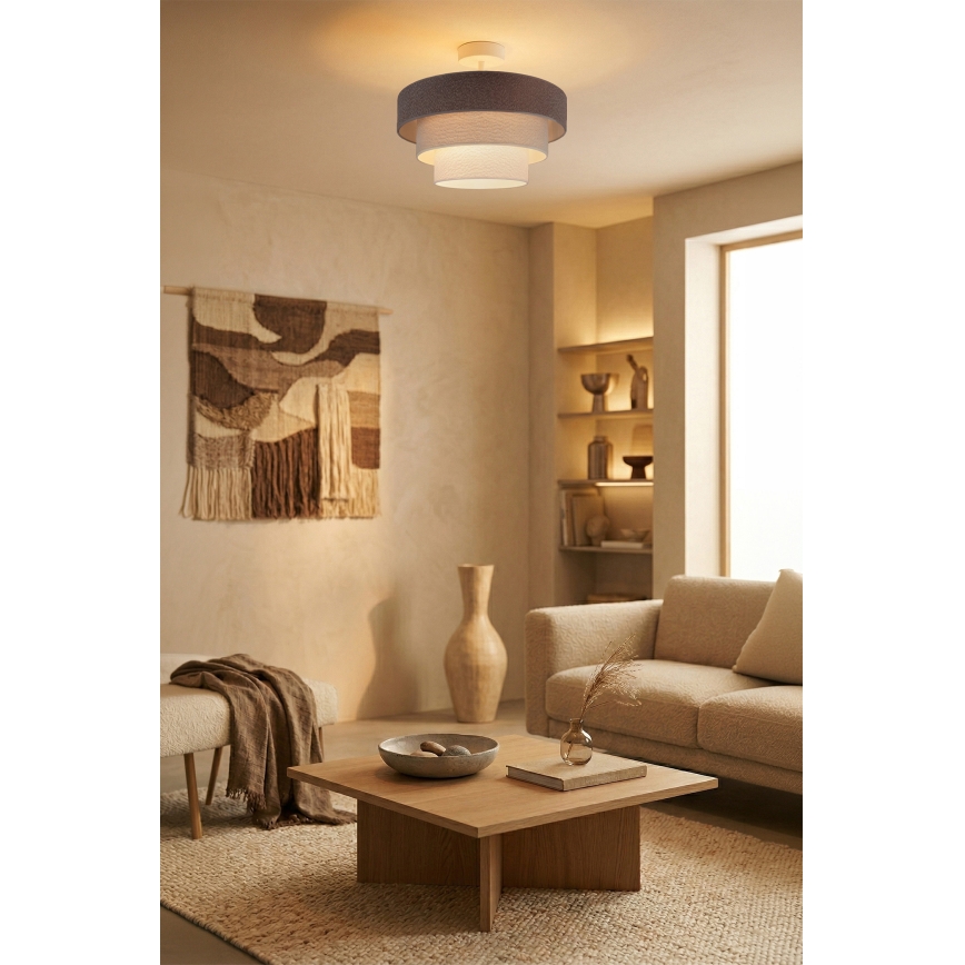 Brilagi - Prisadený luster LUNETA 1xE27/60W/230V priemer 40 cm sivá/krémová/biela