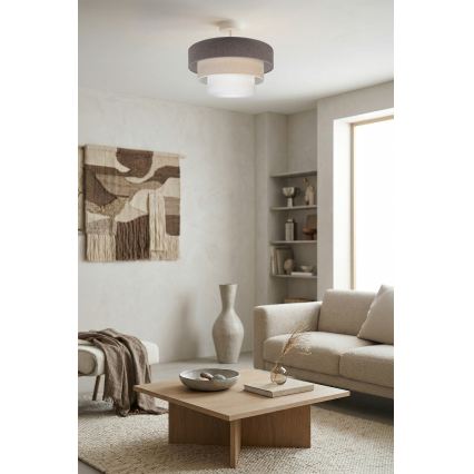 Brilagi - Prisadený luster LUNETA 1xE27/60W/230V priemer 40 cm sivá/krémová/biela