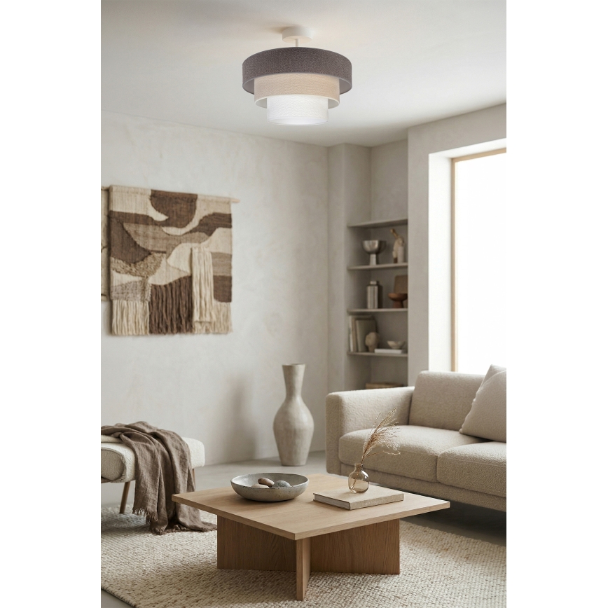 Brilagi - Prisadený luster LUNETA 1xE27/60W/230V priemer 40 cm sivá/krémová/biela