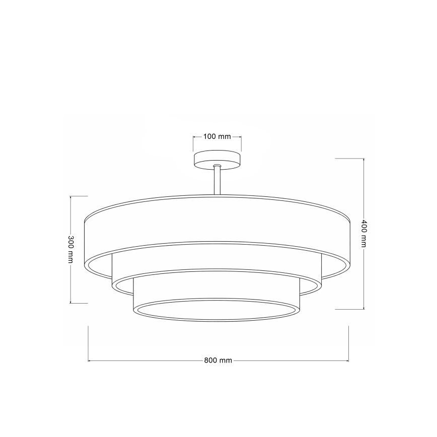 Brilagi - Prisadený luster LUNETA 3xE27/60W/230V pr. 80 cm krémová/zlatá