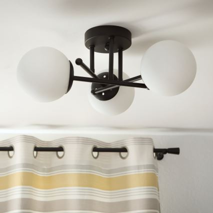 Brilagi - Prisadený luster MALIVA 3xE14/15W/230V čierna/biela