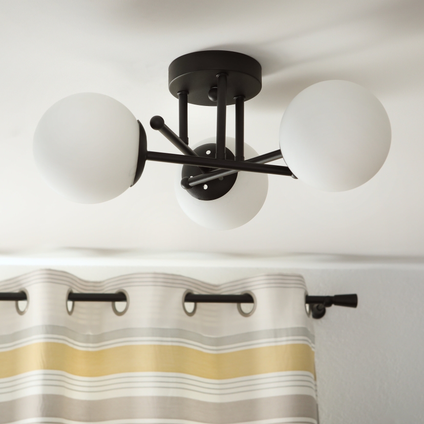 Brilagi - Prisadený luster MALIVA 3xE14/15W/230V čierna/biela