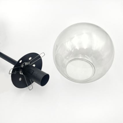 Brilagi - Prisadený luster MALIVA 4xE14/15W/230V čierna/číra