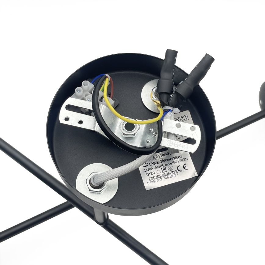 Brilagi - Prisadený luster MALIVA 4xE14/15W/230V čierna/číra