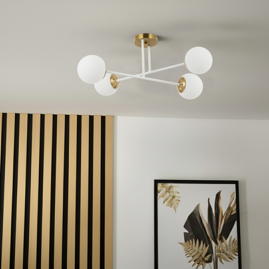 Brilagi - Prisadený luster MALIVA 4xE14/15W/230V zlatá/biela