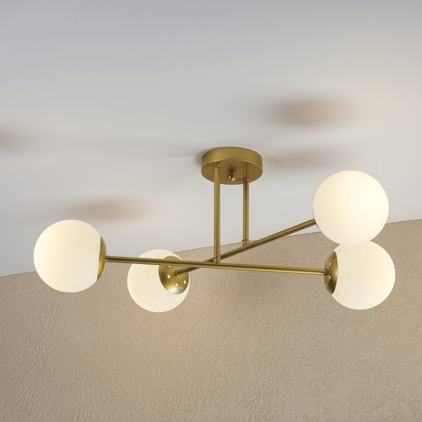 Brilagi - Prisadený luster MALIVA 4xE14/15W/230V zlatá/biela