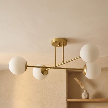 Brilagi - Prisadený luster MALIVA 4xE14/15W/230V zlatá/biela