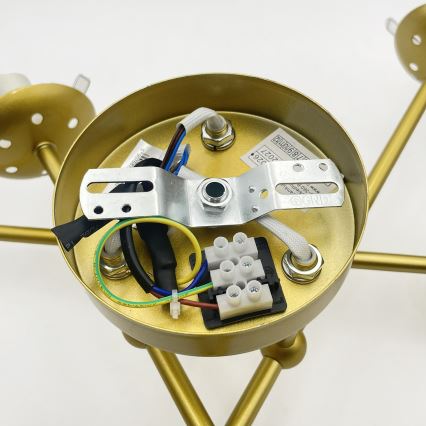 Brilagi - Prisadený luster MALIVA 6xE14/15W/230V zlatá/biela