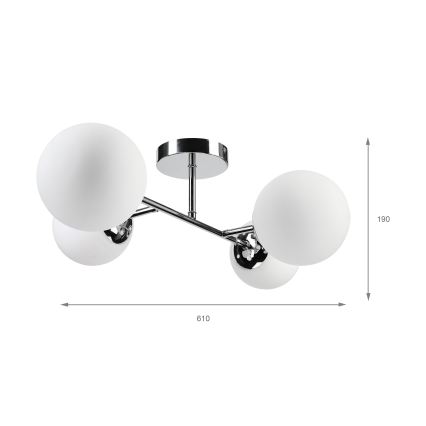 Brilagi - Prisadený luster MALONY 4xE14/20W/230V lesklý chróm