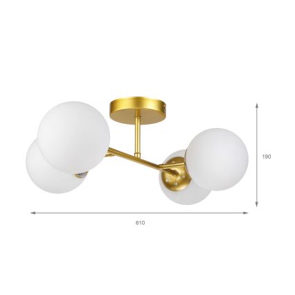 Brilagi - Prisadený luster MALONY 4xE14/20W/230V zlatý