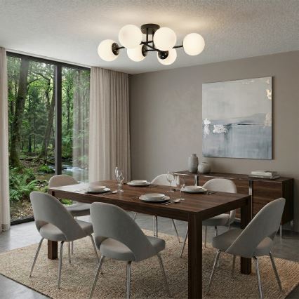 Brilagi - Prisadený luster MALONY 6xE14/20W/230V čierny