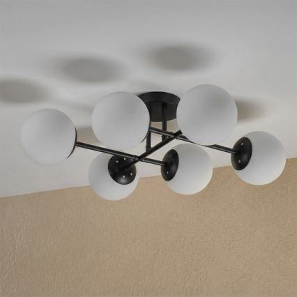 Brilagi - Prisadený luster MALONY 6xE14/20W/230V čierny