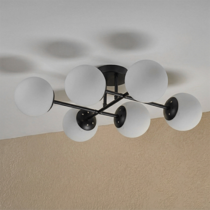 Brilagi - Prisadený luster MALONY 6xE14/20W/230V čierny