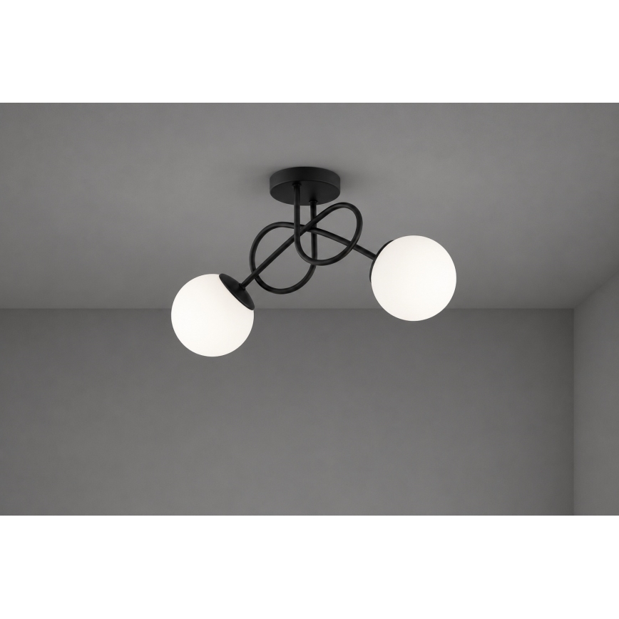 Brilagi - Prisadený luster MILO 2xE27/60W/230V čierny