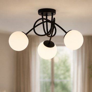 Brilagi - Prisadený luster MILO 3xE27/60W/230V čierna