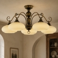 BRILAGI - Prisadený luster MOLLERO 5xE27/15W/230V, priemer 84 cm, bronz/patina