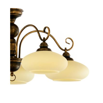 BRILAGI - Prisadený luster MOLLERO 5xE27/15W/230V, priemer 84 cm, bronz/patina