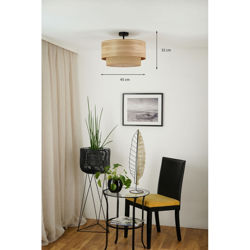 Brilagi - Prisadený luster MONTANA BOHO 1xE27/15W/230V pr. 45 cm hnedá