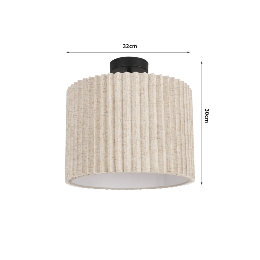 Brilagi - Prisadený luster NORDIC WAVE 1xE27/15W/230V pr. 32 cm ľanová/čierna