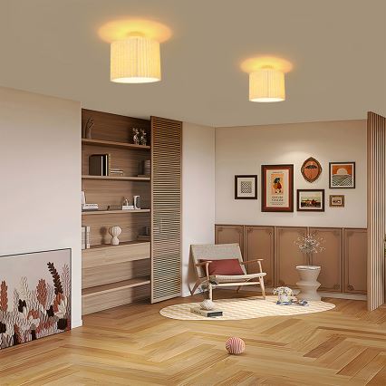 Brilagi - Prisadený luster NORDIC WAVE 1xE27/15W/230V priemer 32 cm ľan/biela