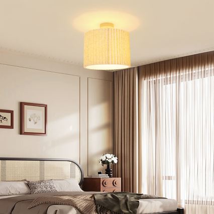 Brilagi - Prisadený luster NORDIC WAVE 1xE27/15W/230V priemer 32 cm ľan/biela