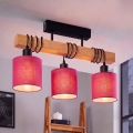 BRILAGI - Prisadený luster NUBILA 3xE27/60W/230V borovica/ružová