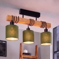 BRILAGI - Prisadený luster NUBILA 3xE27/60W/230V borovica/zelená