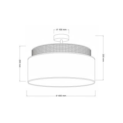 Brilagi - Prisadený luster PADOVA 1xE27/60W/230V, priemer 40 cm, béžový