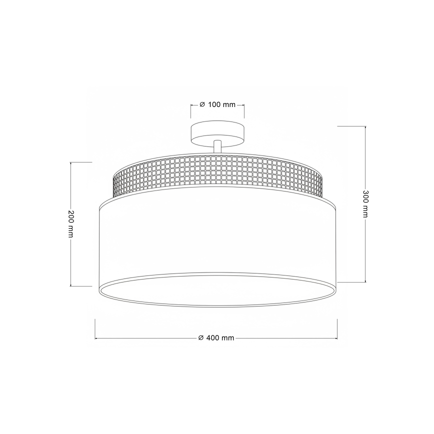 Brilagi - Prisadený luster PADOVA 1xE27/60W/230V, priemer 40 cm, béžový