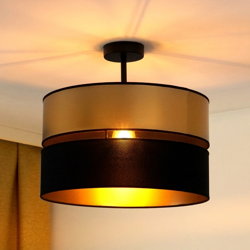 Brilagi - Prisadený luster ROYAL 1xE27/15W/230V pr. 40 cm čierna/zlatá