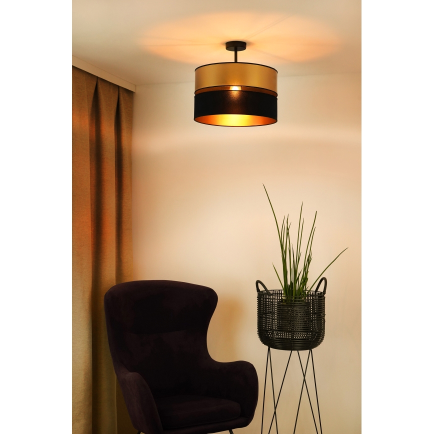 Brilagi - Prisadený luster ROYAL 1xE27/15W/230V pr. 40 cm čierna/zlatá