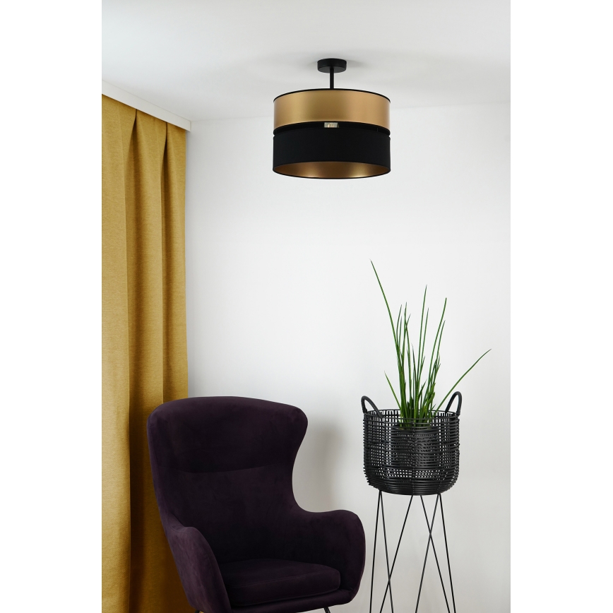 Brilagi - Prisadený luster ROYAL 1xE27/15W/230V pr. 40 cm čierna/zlatá