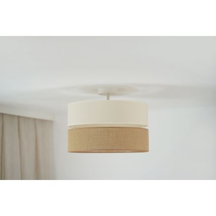 Brilagi - Prisadený luster ROYAL YUTE 1xE27/15W/230V pr. 40 cm béžová/krémová