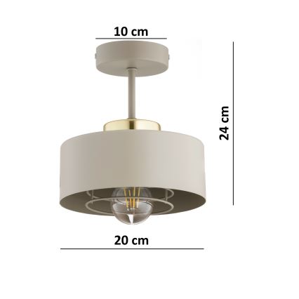 Brilagi - Prisadený luster SPRING 1xE27/60W/230V béžová/zlatá