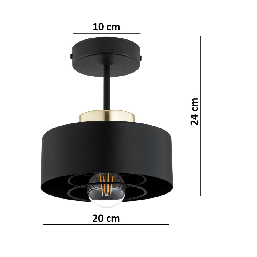 Brilagi - Prísadený luster SPRING 1xE27/60W/230V čierna/zlatá