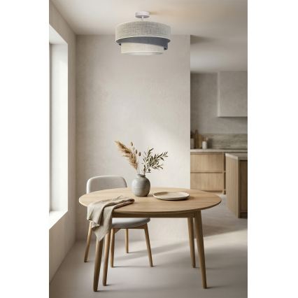 Brilagi - Prisadený luster TRIO 1xE27/60W/230V pr. 40 cm krémová/šedá