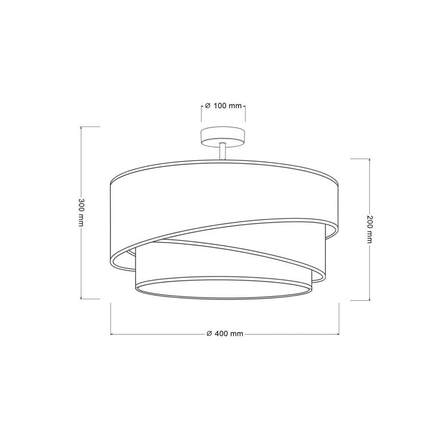 Brilagi - Prisadený luster TRIO 1xE27/60W/230V pr. 40 cm krémová/šedá