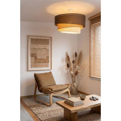 Brilagi - Prisadený luster TRIO 3xE27/60W/230V pr. 60 cm hnedá/béžová/biela