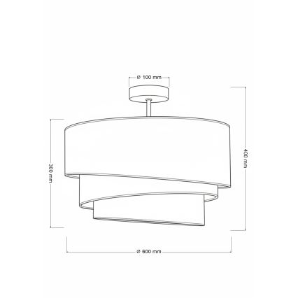 Brilagi - Prisadený luster TRIO 3xE27/60W/230V pr. 60 cm hnedá/béžová/biela