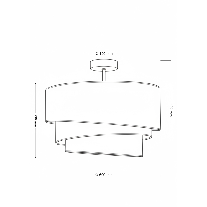 Brilagi - Prisadený luster TRIO 3xE27/60W/230V pr. 60 cm hnedá/béžová/biela