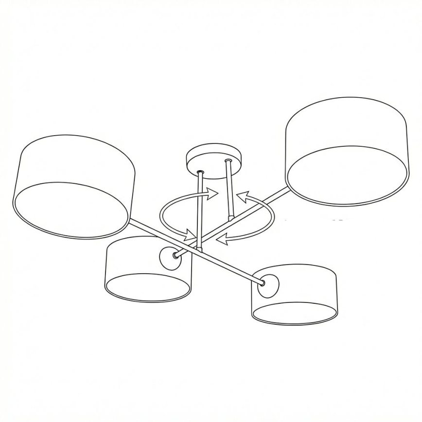 Brilagi - Prisadený luster VIRGO 4xE14/40W/230V béžová/čierna