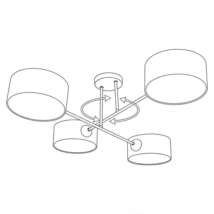 Brilagi - Prisadený luster VIRGO 4xE14/40W/230V krémový/čierny