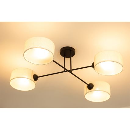 Brilagi - Prisadený luster VIRGO 4xE14/40W/230V krémový/čierny