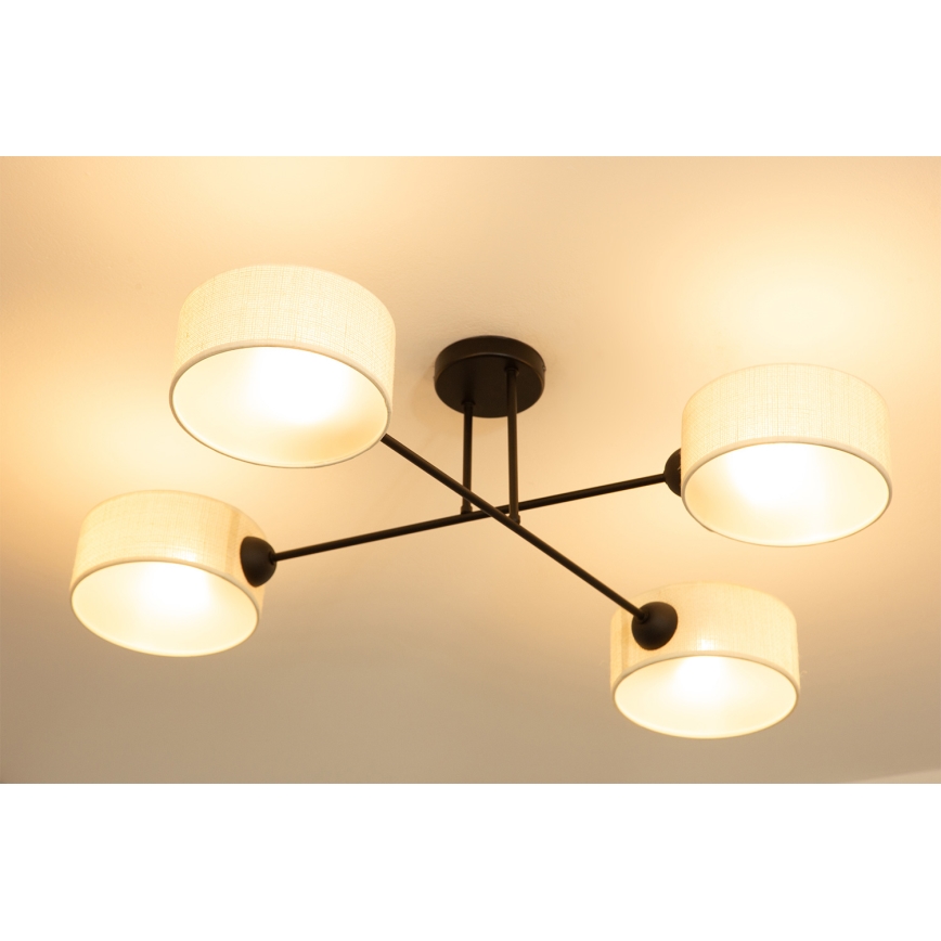 Brilagi - Prisadený luster VIRGO 4xE14/40W/230V krémový/čierny